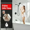 thumbnail image 2 of SUMERAIN Complete Tub Shower Faucet Set with 6-Spray Handheld Filtered Shower,Matte Black Shower System with Tub Spout, 2 of 18