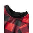 thumbnail image 4 of Hirigin Family Matching Christmas Pajama Set Long Sleeve Round Neck Tops/Romper Plaid Print Trousers, 4 of 6