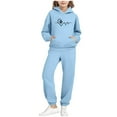 thumbnail image 2 of Cowsor Little Girls Outfits 2 Piece Toddler Long Sleeve Sweatshirt Leggings Pants Clothing Set, 2 of 6