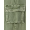 thumbnail image 2 of The Children's Place Girls Baggy Fit Garment Dyed Cargo Jeans, Sizes 4-16, 2 of 3