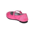 thumbnail image 3 of Suede Rhinestone Embellished Hook Loop Mary Jane Ballerina Flat (Girls) BH03, 3 of 5