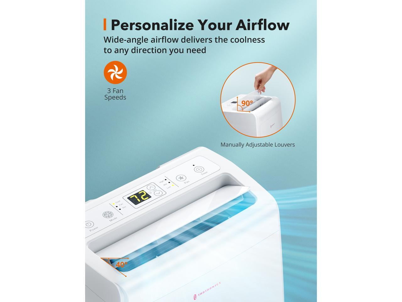 TaoTronics 120-V 10,000 BTU ASHRAE (6,500 BTU SACC) 3-in-1 Portable Air Conditioner, Fan, and Dehumidifier Sansujyuku sansujyuku.com