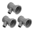 thumbnail image 1 of WRITWAA 3pcs Kitchen Sink Drain Pipe Adapter Pipe Fitting Connectors Grey ABS 3-Way Shape, 1 of 8