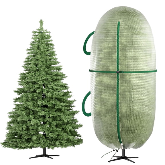 Christmas Tree Storage Bag, Upright Heavy-Duty Cover for 6-6.5ft Artificial Xmas Tree, PE Tear-Resistant Waterproof Dustproof Bag with Reinforced Handles​
