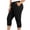 Black-1, variant on Capri Leggings with Pockets for Women Tummy Control Summer Workout Plus Size Capris Solid Color High Waisted Yoga Cropped Pants for Women Black XXXXL