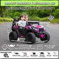 thumbnail image 3 of sopbost 24V Kids Electric Ride-On Toy Car, Ages 3–8, Max Speed 5 MPH, Battery-Powered Toy Vehicle with Remote Control, Pink & Purple, 3 of 7