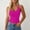 Hot Pink, variant on Women's Racerback Cropped Tank Top, Sleeveless Basic Cami for Summer, Women's Army Green, Sizes S-2XL