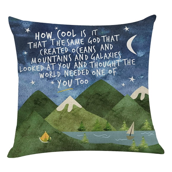 Funda de almohada Littlefa Inspiring Gifts Cute Mountains Beige
