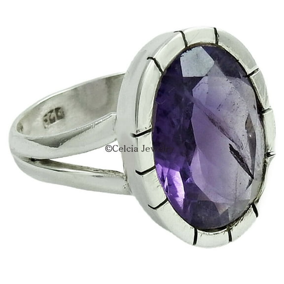 Natural Amethyst Beautiful Ring, Pure 925 Sterling Silver, Antique Ring, Proposal Ring, Perfect Ring, Adorable Ring, Boho Ring, Celtic Ring, Thanksgiving Gifts For Her (amethyst, 7)