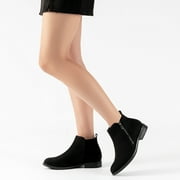 HARVEST LAND Women Chelsea Boots Comfortable Ankle Flat Booties for Ladies Fall Winter