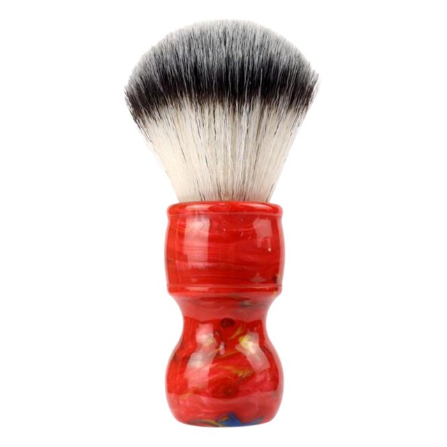 Cepillo de afeitar para hombres de barbero, pelo suave con mango para rojo Yuyangstore Brocha de afeitar