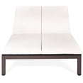thumbnail image 4 of Topbuy 2-Person Patio Rattan Recliner Chair Chaise Lounge Daybed with Wheels & Cushion White, 4 of 7