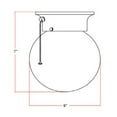 thumbnail image 4 of Design House Traditional 1-Light Indoor Flush Mount Dimmable Globe Light, White, 4 of 13