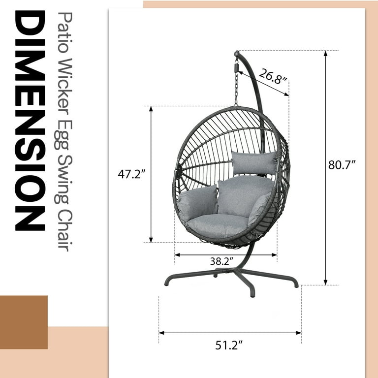Cocoon patio chair with cushion clearance