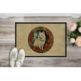 thumbnail image 2 of American Eskimo Christmas Flowers Doormat, 2 of 5