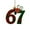 K, variant on WKSCLPAI 67 Christmas Ornament Six Seven Ornaments Funny 67 Meme Teen Slang Hanging Ornaments for Xmas Tree & Gift, Gingerbread, Forest, Crystal, Porcelain Wide Variety of Themes to Choose