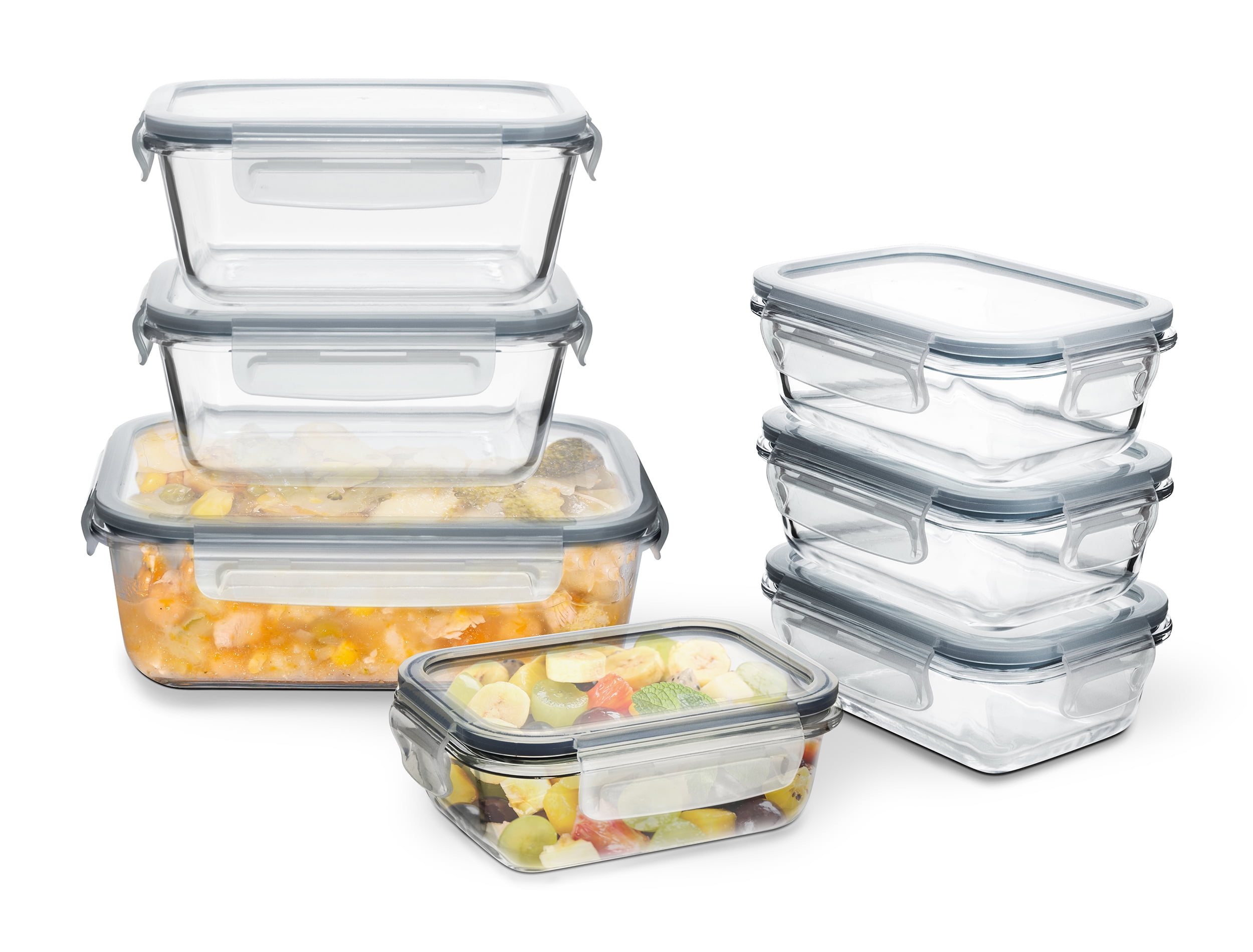 Eternal Living Glass Storage Containers with Airtight Lids 14 Pcs
