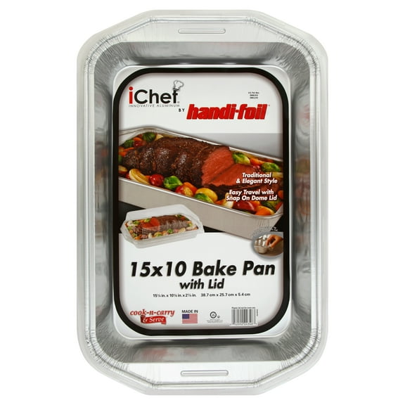 Handi-Foil iChef Bake Pan & Lid - 15" x 10"