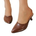thumbnail image 6 of YLYL Womens Pumps Kitten Heel Closed Pointed Toe Slip on Fashion Party Event Prom Office Dress Shoes, 6 of 9
