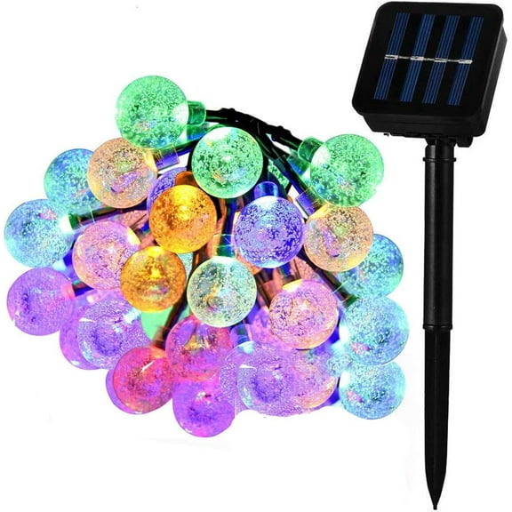 LINLIN Solar String Lights,20ft 30LED Crystal Ball Waterproof Outdoor String Lights 8 modes Globe Fairy Lights Patio Lights for Garden,Yard, Home, Landscape,Christmas Party