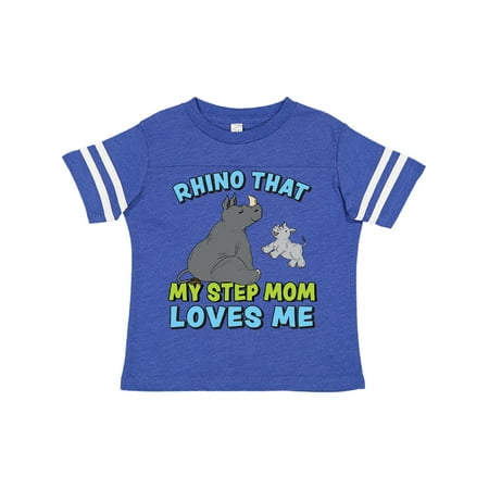 

Inktastic Rhino That My Stepmom Loves Me with Cute Rhinos Gift Toddler Boy or Toddler Girl T-Shirt