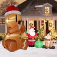 thumbnail image 3 of 5.5ft Christmas Inflatable Gingerbread Man,Cute Christmas Sitting Gingerbread Man Blow Up Yard Decorations with Build-in LED Lights,Christmas Inflatable Decorations for Outdoor Indoor Lawn Garden, 3 of 7