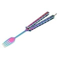 thumbnail image 2 of Utensilio para exteriores,Tenedor plegable Tenedor de mariposa Tenedor de camping,Tenedor de entrenamiento de mariposa Utensilios de acero inoxidable,Tenedor de entrenamiento plegable Tenedor, 2 of 9