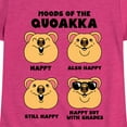 thumbnail image 3 of Instant Message - Quokka Moods - Toddler & Youth Girls Short Sleeve Graphic T-Shirt, 3 of 6