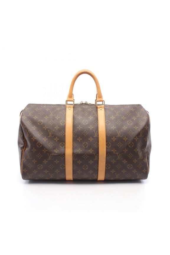 Pre-Owned Louis Vuitton Keepall 45 Monogram Boston Bag Handbag, Coated Canvas Leather,...