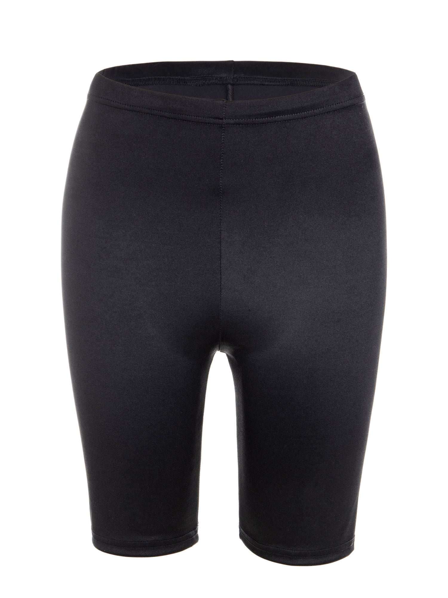 basic black bike shorts