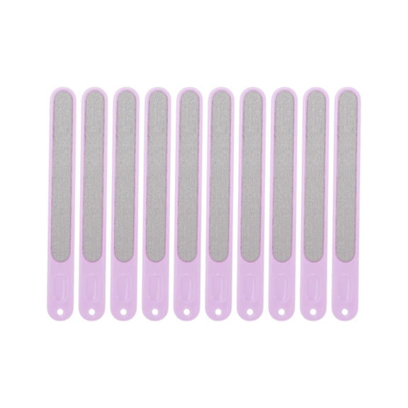 Unique Bargains 10 Pcs Durable Plastic Nail Files Purple