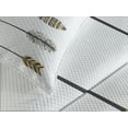 thumbnail image 4 of Ambesonne Arrow Quilted Bedspread Set 3 Pcs, Retro Elements, King Size, Yellow Black, 4 of 5