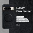 thumbnail image 3 of ELEHOLD PU Leather Case For Google Pixel 8 Pro Slim Magnetic Shockproof Cover, [MagSafe Compatible], [Lens&Screen Protection], Drop protection Case - Black, 3 of 11