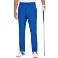 thumbnail image 2 of Quick Dry Straight Leg Trousers for Men Golf Dress Pants Slim Fit Casual Work Bottoms Blue S, 2 of 8