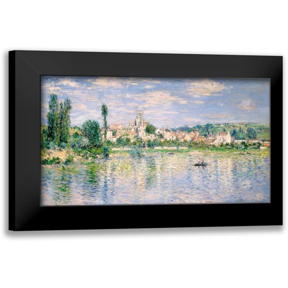 Monet, Claude 14x10 Black Modern Framed Museum Art Print Titled - Vetheuil in Summer