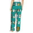 thumbnail image 3 of Xecao Cartoon Dogs Women's Straight Lounge Pajama Pants: The Epitome of Relaxed Sleepwear, 3 of 9