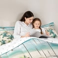 thumbnail image 4 of Manfei 3D Turtle Starfish Twin Comforter Sets for Kids Boys and Girls, Coastal Print Bedding Set, Reversible 2 Pieces, 1 Comforter and 1 Pillowcase, 4 of 6