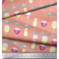 thumbnail image 3 of Soimoi Toile de Coton Barre de Verre de Vin Tissu Imprimé 1 Yard 42 Inch Wide, 3 of 3