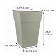 thumbnail image 2 of Grapevine Plus Collection Ollie Recycled Plastic Planter, Cream, 2-Pack, 2 of 7