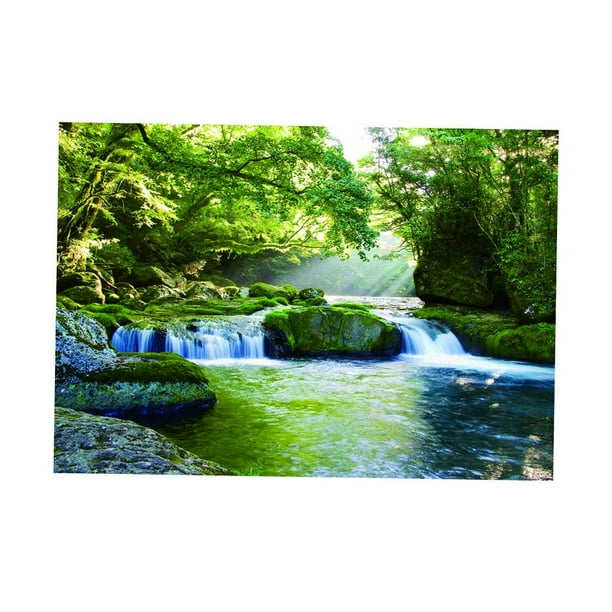 Póster de paisaje de pecera, imagen de fondo de pared de pecera - Bosque 079 76 * 46cm