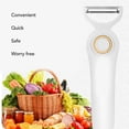 thumbnail image 3 of Electric Fruit Peeler, Handheld Julienne Peeler USB Rechargeable Multifunctional Electric Vegetables Peeler Potato Peeler with 3 Cutter Heads for Home, 3 of 9