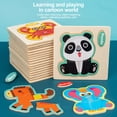 thumbnail image 7 of Wooden Animal Chunky Jigsaw Peg Puzzles for Toddlers Age 3+, Montessori Preschool Educational Toys, Fine Motor Hand Eye Coordination Learning Game, Non-Toxic Wood Stocking Stuffer Gift for Boys Girls, 7 of 7