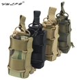 thumbnail image 1 of VULPO 1000D Nylon Tactical 9mm Magazine Pouch Bag Pistol Single Mag Pouch Molle Flashlight Pouch Hunting Airsoft Holster zhangmengya LED, 1 of 2