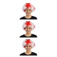 thumbnail image 4 of Minnieouse Payaso peluca pelo Navidad pelos sintéticos aficionados al fútbol fiestas sombreros accesorios de vestir disfraz divertido Inglaterra Type1 NO1, 4 of 6