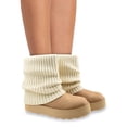 thumbnail image 2 of No Boundaries Women's Foldover Sweater Faux Fur Boots, 2 of 7