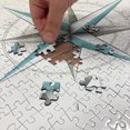 thumbnail image 4 of Ambesonne Compass Jigsaw Puzzle Durable Cardboard, Antique Wind Rose, 1000 pcs, Teal and Dimgray, 4 of 5