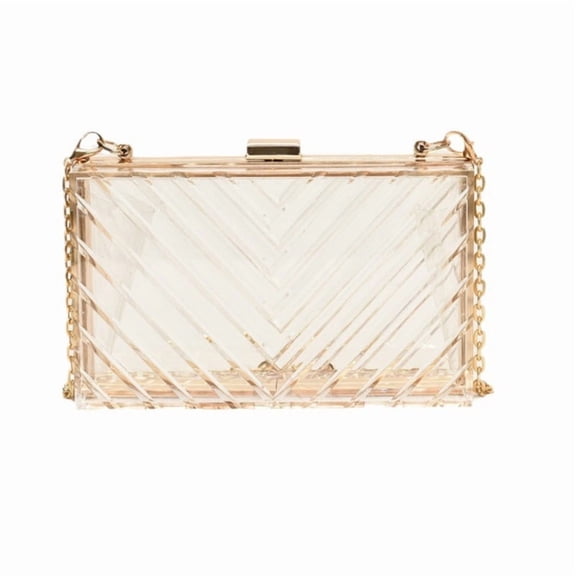 GASTROPOD Acrylic Purses Evening Clutch Bag Clear Handbags for Women Cross Body Bag with Metal Chain Formal Wedding Prom Party