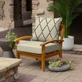 thumbnail image 2 of ARDEN Foam Outdoor Deep Seat Cushion Set, 24 x 24, made with ProFoam, Rain-proof, Fade Resistant, Tan Diamond Trellis, 2 of 9