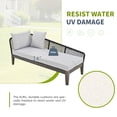 thumbnail image 3 of Llinc Store Modern 5-Person Outdoor Seating Group with Cushions Rope Waved Patio Sofa Set for Garden Lawn Poolside L-Shaped Black+Gray, 3 of 6