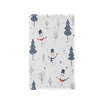 Yayeee Blank Wall Plate Cover 1-Gang 4.5"x2.7" Home Unused Decorative Outlet, Blue Cartoon Snowmen